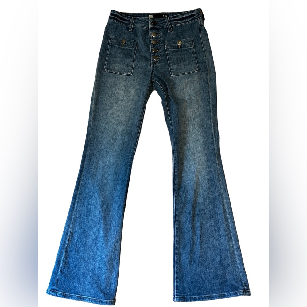 KUT FROM THE KLOTH  size 4 Stella High Rise, flare, button fly jeans
